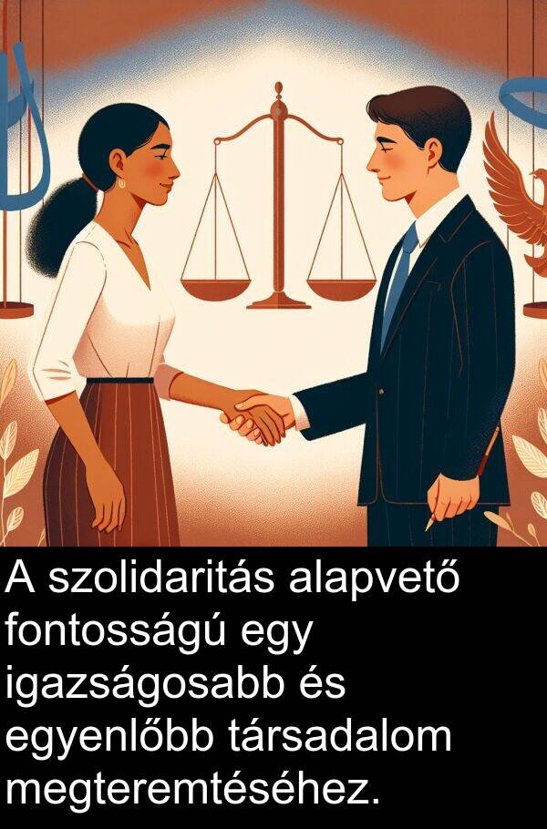 alapvető: A szolidaritás alapvető fontosságú egy igazságosabb és egyenlőbb társadalom megteremtéséhez.