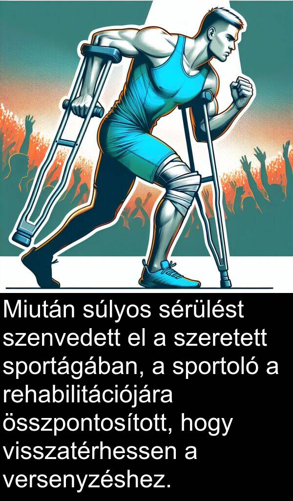 szenvedett: Miután súlyos sérülést szenvedett el a szeretett sportágában, a sportoló a rehabilitációjára összpontosított, hogy visszatérhessen a versenyzéshez.