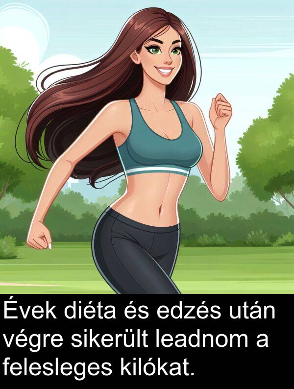 diéta: Évek diéta és edzés után végre sikerült leadnom a felesleges kilókat.