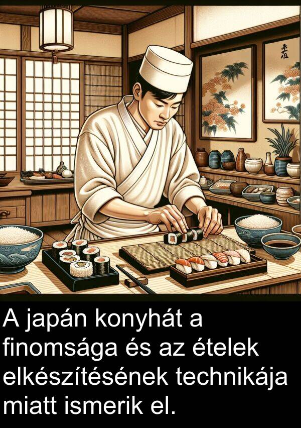 japán: A japán konyhát a finomsága és az ételek elkészítésének technikája miatt ismerik el.