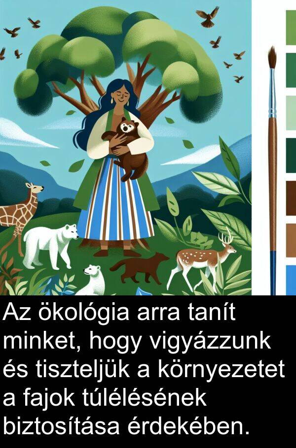 ökológia: Az ökológia arra tanít minket, hogy vigyázzunk és tiszteljük a környezetet a fajok túlélésének biztosítása érdekében.