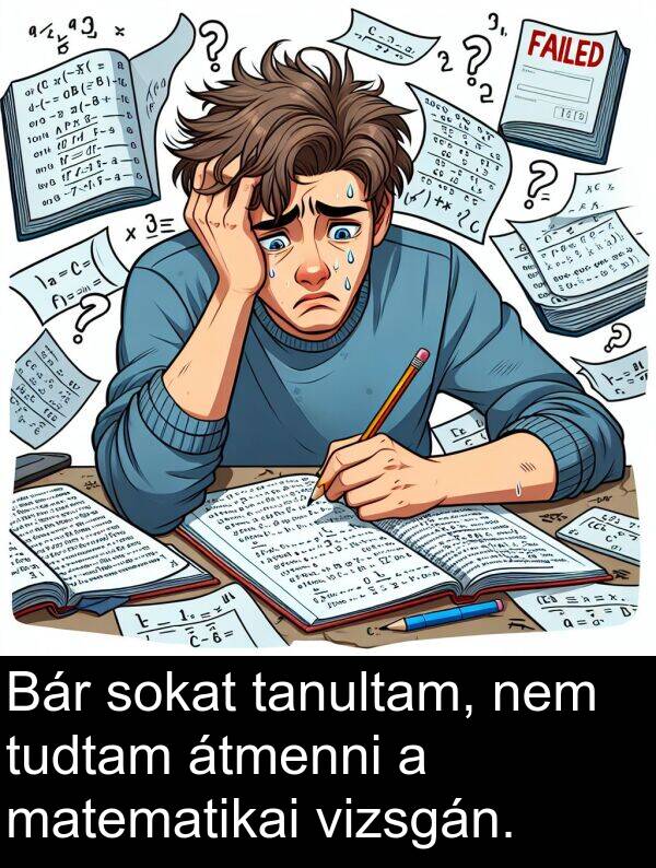 sokat: Bár sokat tanultam, nem tudtam átmenni a matematikai vizsgán.