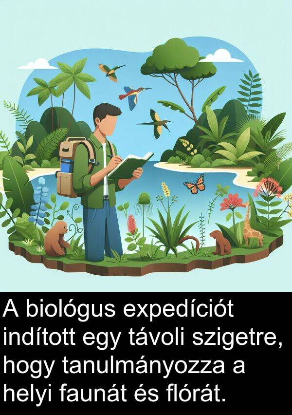 távoli: A biológus expedíciót indított egy távoli szigetre, hogy tanulmányozza a helyi faunát és flórát.