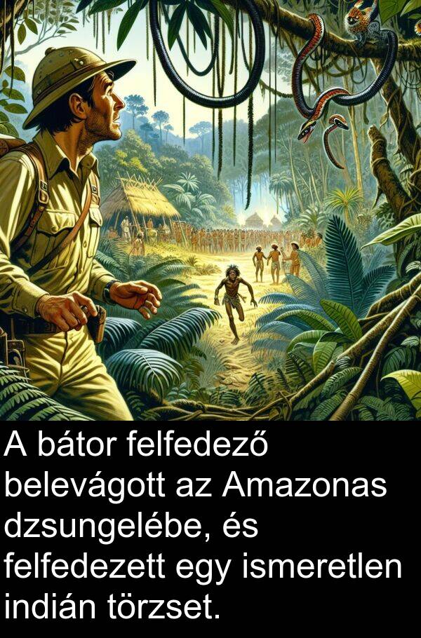 dzsungelébe: A bátor felfedező belevágott az Amazonas dzsungelébe, és felfedezett egy ismeretlen indián törzset.