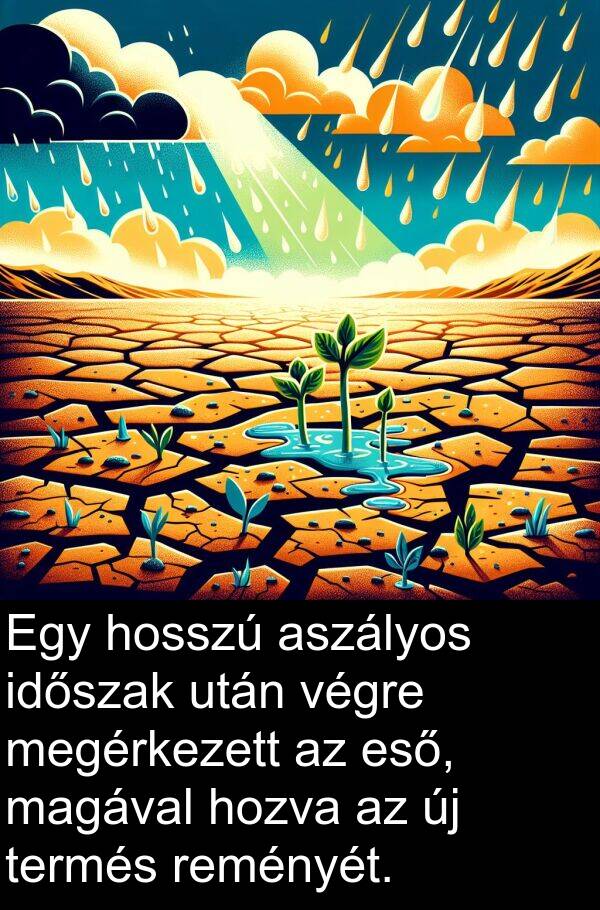 magával: Egy hosszú aszályos időszak után végre megérkezett az eső, magával hozva az új termés reményét.