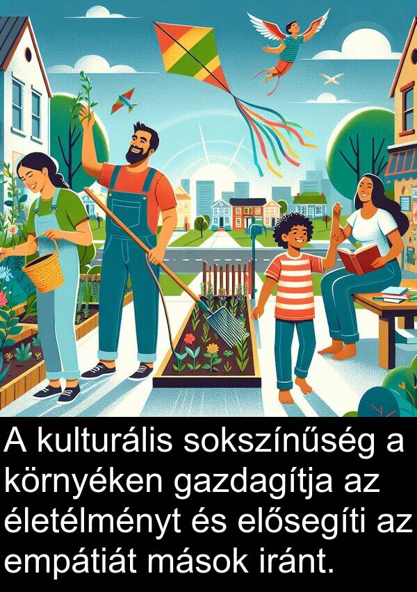mások: A kulturális sokszínűség a környéken gazdagítja az életélményt és elősegíti az empátiát mások iránt.