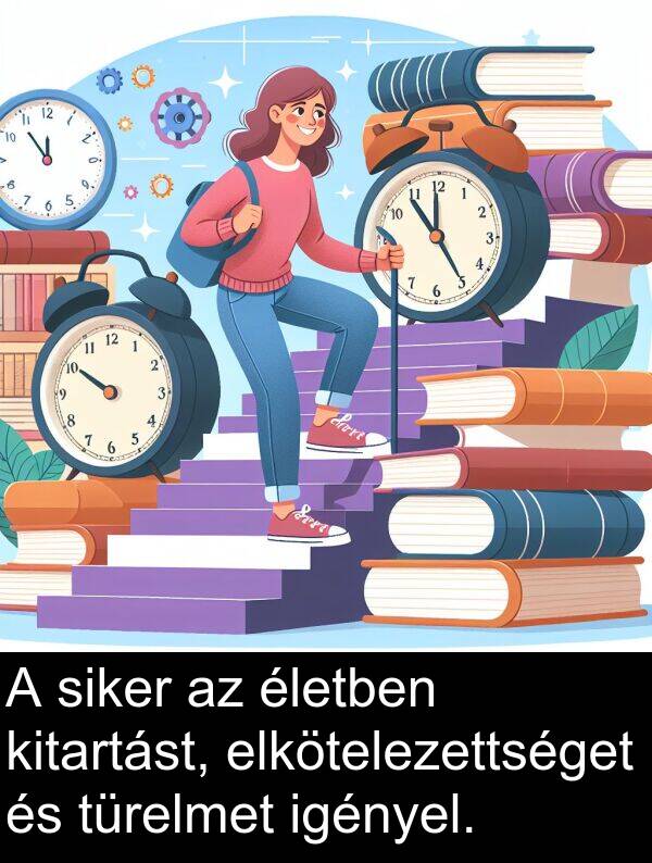 türelmet: A siker az életben kitartást, elkötelezettséget és türelmet igényel.