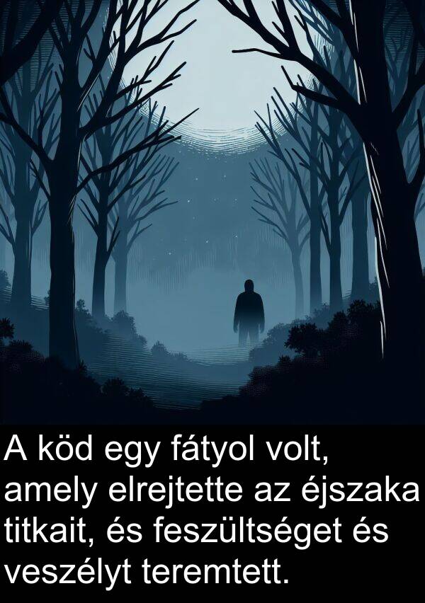 titkait: A köd egy fátyol volt, amely elrejtette az éjszaka titkait, és feszültséget és veszélyt teremtett.