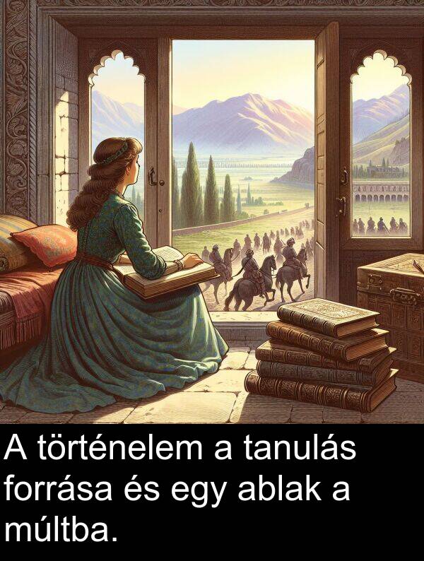 ablak: A történelem a tanulás forrása és egy ablak a múltba.