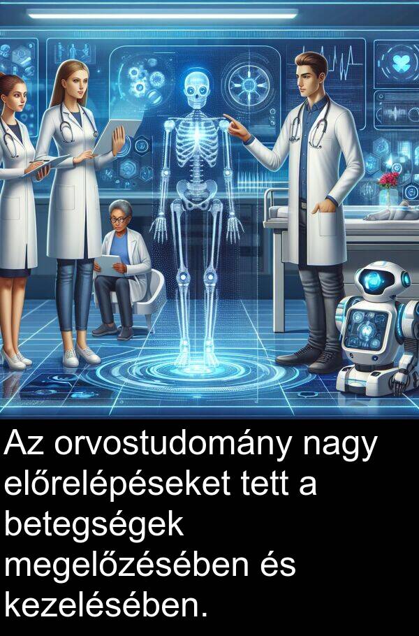 megelőzésében: Az orvostudomány nagy előrelépéseket tett a betegségek megelőzésében és kezelésében.