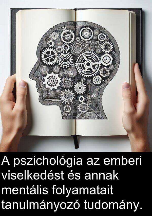 pszichológia: A pszichológia az emberi viselkedést és annak mentális folyamatait tanulmányozó tudomány.