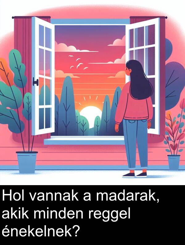 madarak: Hol vannak a madarak, akik minden reggel énekelnek?