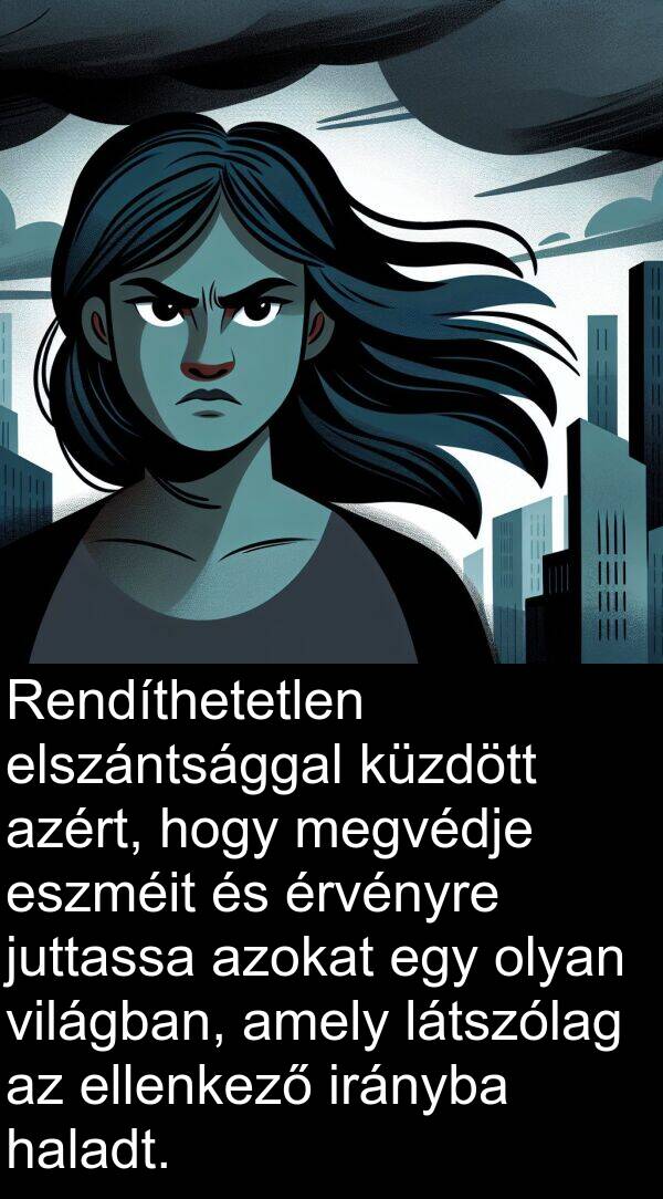 megvédje: Rendíthetetlen elszántsággal küzdött azért, hogy megvédje eszméit és érvényre juttassa azokat egy olyan világban, amely látszólag az ellenkező irányba haladt.