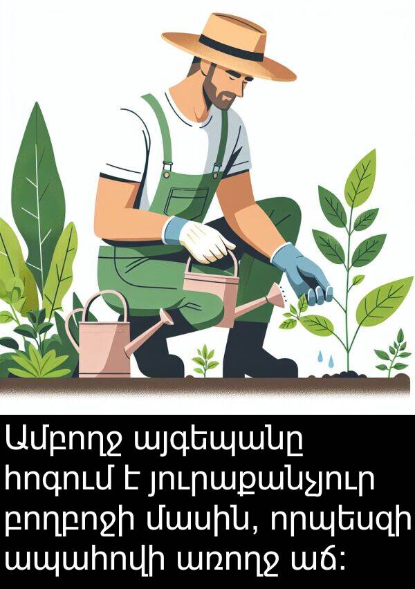բողբոջի: Ամբողջ այգեպանը հոգում է յուրաքանչյուր բողբոջի մասին, որպեսզի ապահովի առողջ աճ:
