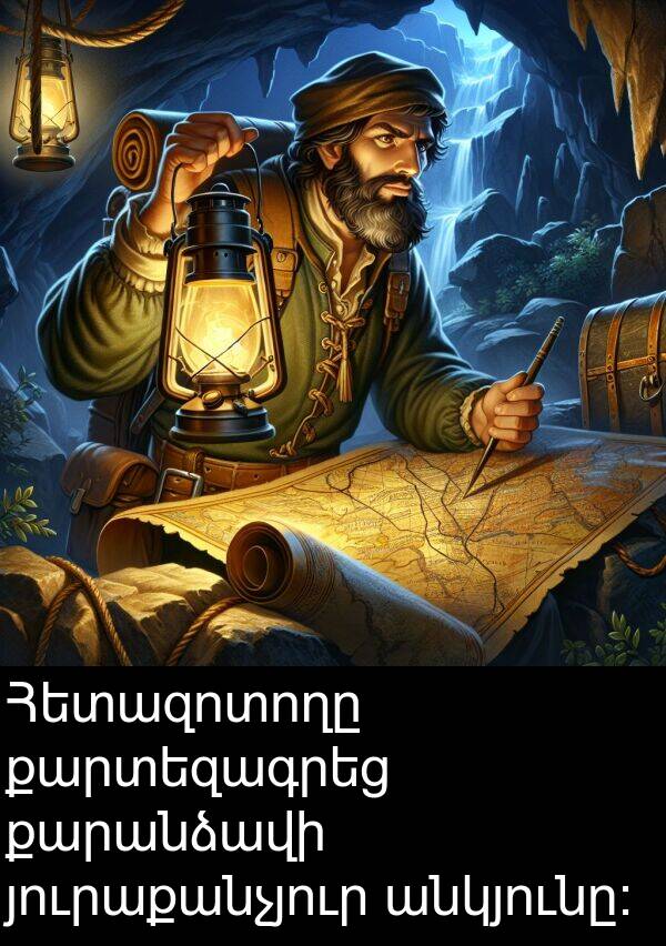 յուրաքանչյուր: Հետազոտողը քարտեզագրեց քարանձավի յուրաքանչյուր անկյունը։