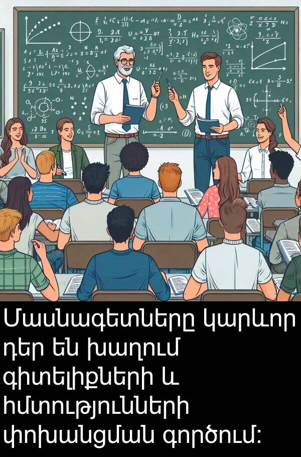գործում: Մասնագետները կարևոր դեր են խաղում գիտելիքների և հմտությունների փոխանցման գործում: