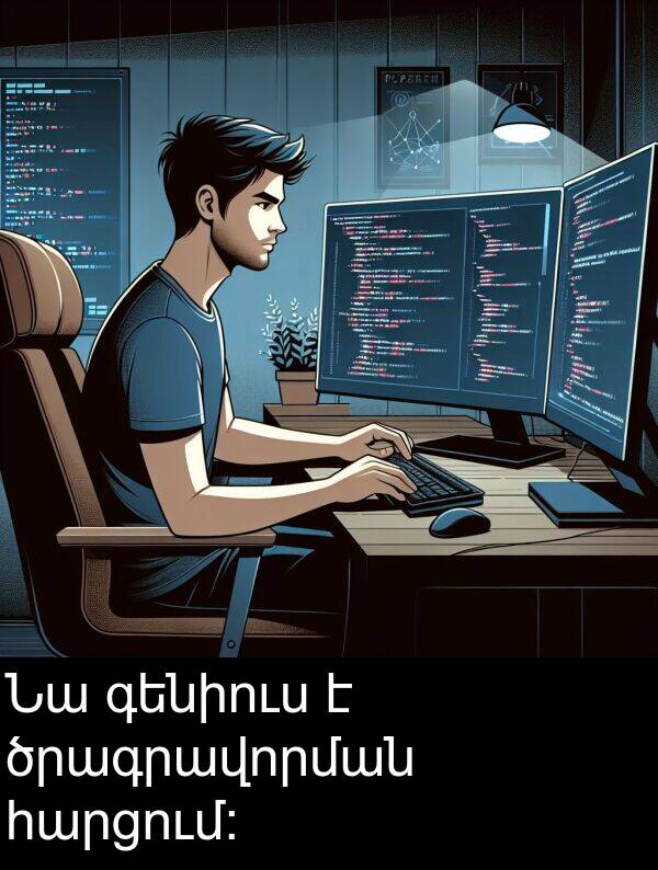 գենիուս: Նա գենիուս է ծրագրավորման հարցում:
