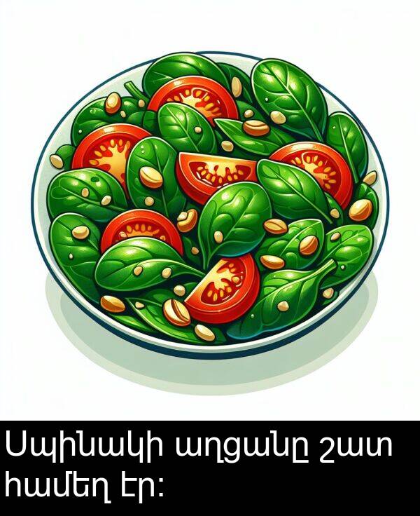 շատ: Սպինակի աղցանը շատ համեղ էր։