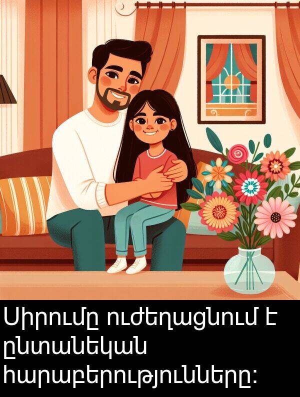 ընտանեկան: Սիրումը ուժեղացնում է ընտանեկան հարաբերությունները։