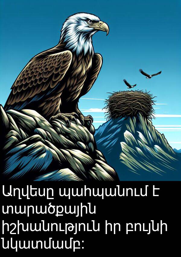 բույնի: Աղվեսը պահպանում է տարածքային իշխանություն իր բույնի նկատմամբ։