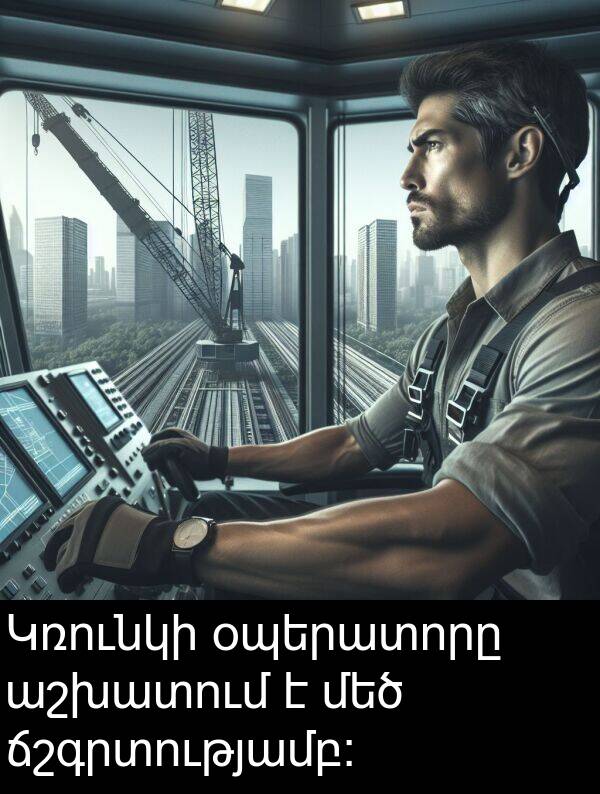 ճշգրտությամբ: Կռունկի օպերատորը աշխատում է մեծ ճշգրտությամբ:
