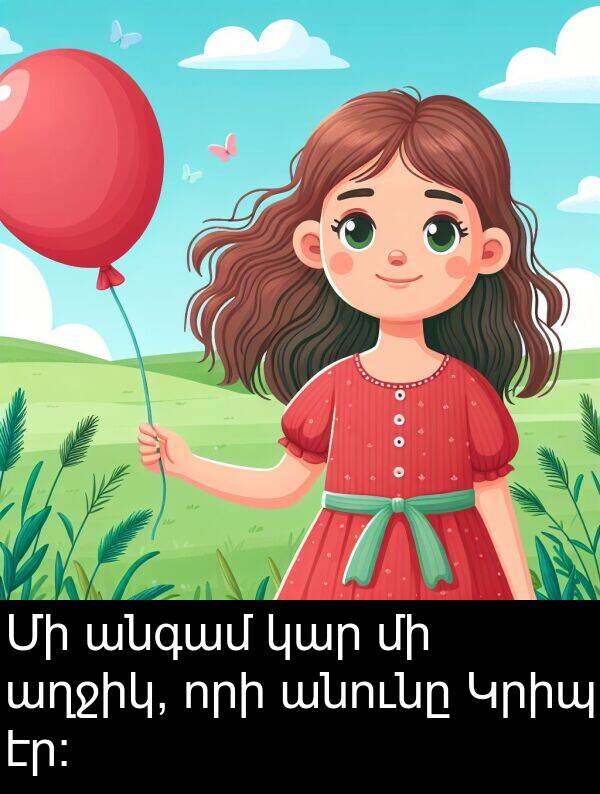 աղջիկ: Մի անգամ կար մի աղջիկ, որի անունը Կրիպ էր։