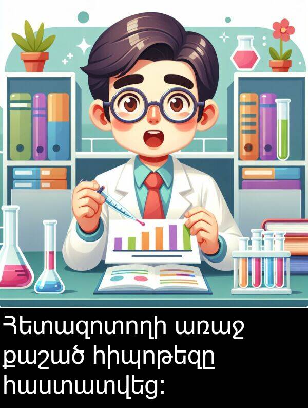 քաշած: Հետազոտողի առաջ քաշած հիպոթեզը հաստատվեց։