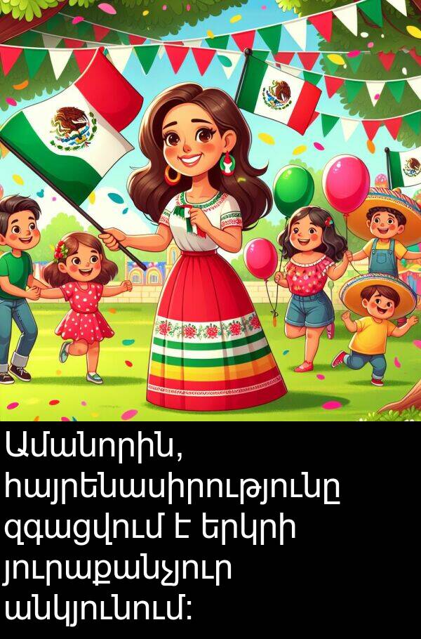 յուրաքանչյուր: Ամանորին, հայրենասիրությունը զգացվում է երկրի յուրաքանչյուր անկյունում։