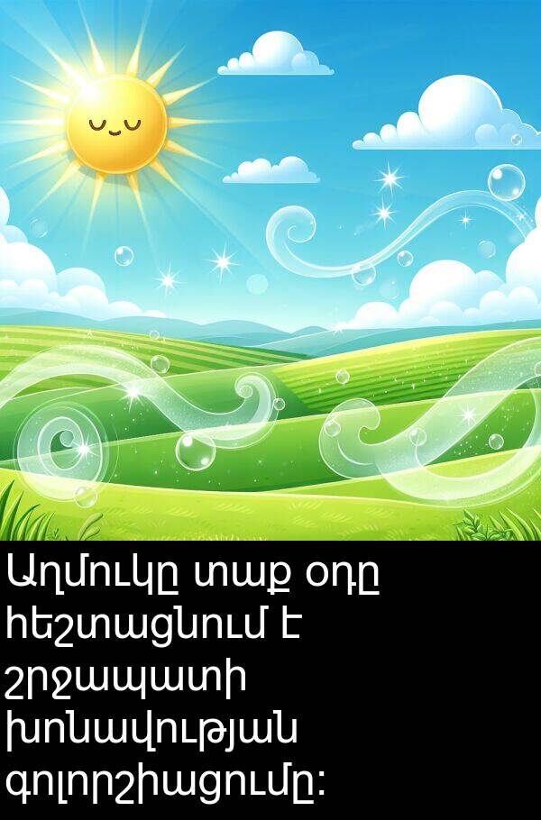 գոլորշիացումը: Աղմուկը տաք օդը հեշտացնում է շրջապատի խոնավության գոլորշիացումը: