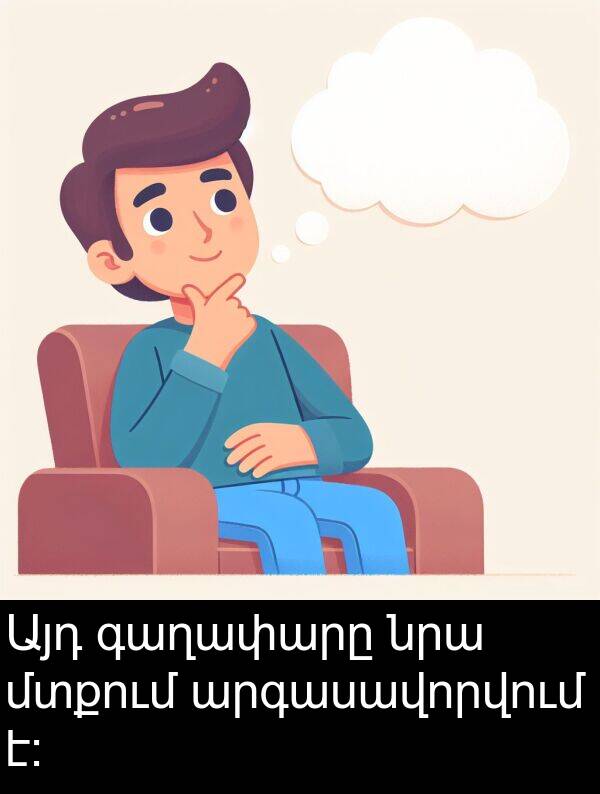 նրա: Այդ գաղափարը նրա մտքում արգասավորվում է։