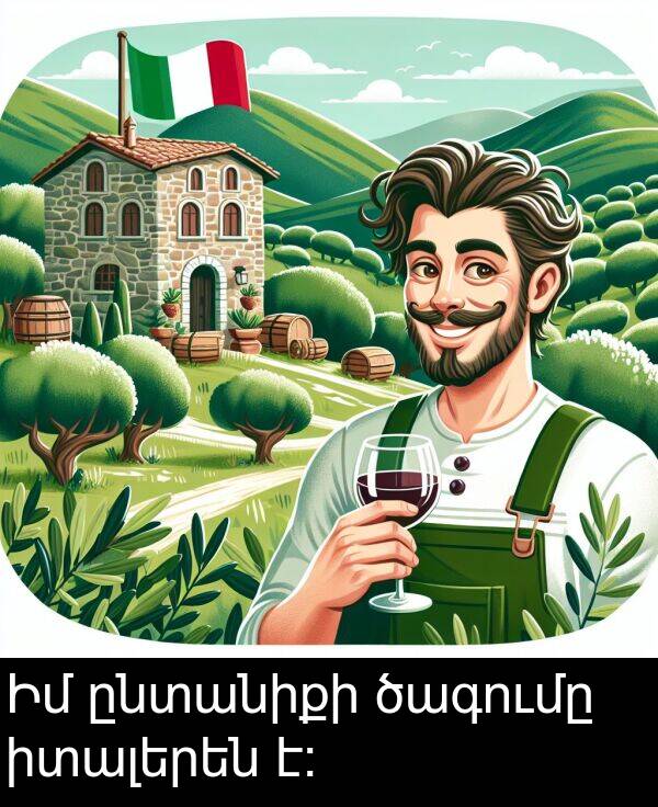 ծագումը: Իմ ընտանիքի ծագումը իտալերեն է։