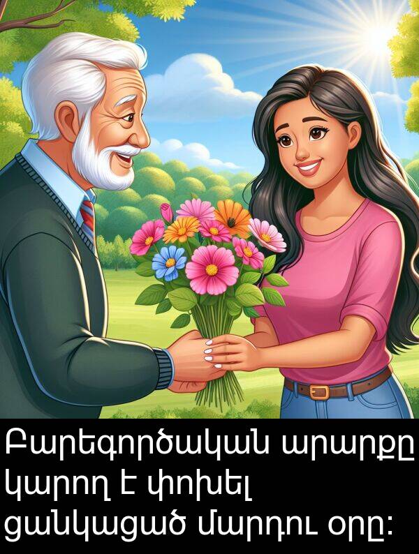 ցանկացած: Բարեգործական արարքը կարող է փոխել ցանկացած մարդու օրը։