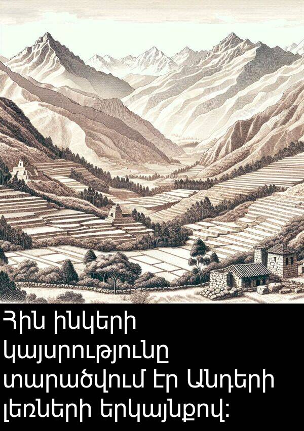կայսրությունը: Հին ինկերի կայսրությունը տարածվում էր Անդերի լեռների երկայնքով։