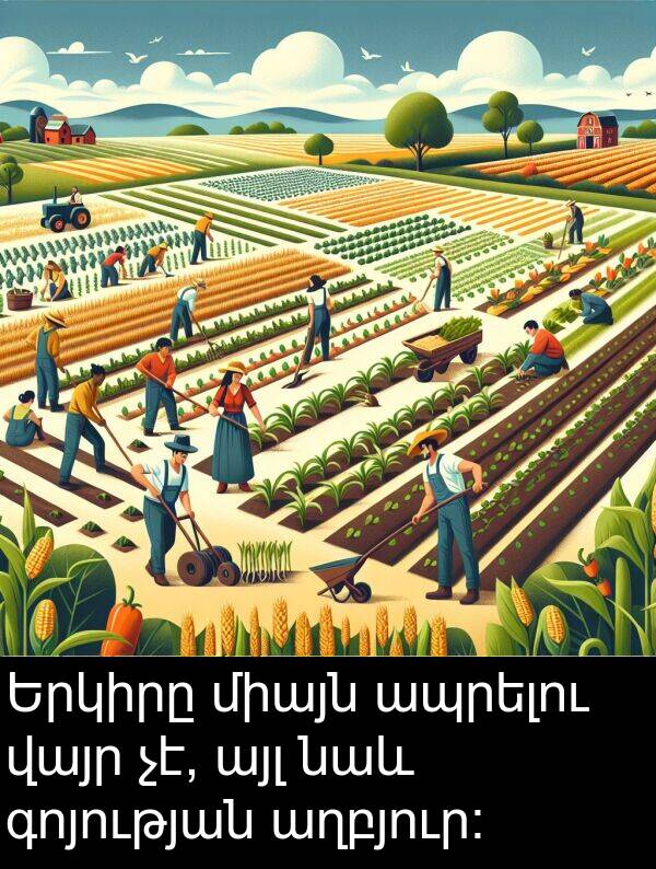 այլ: Երկիրը միայն ապրելու վայր չէ, այլ նաև գոյության աղբյուր։