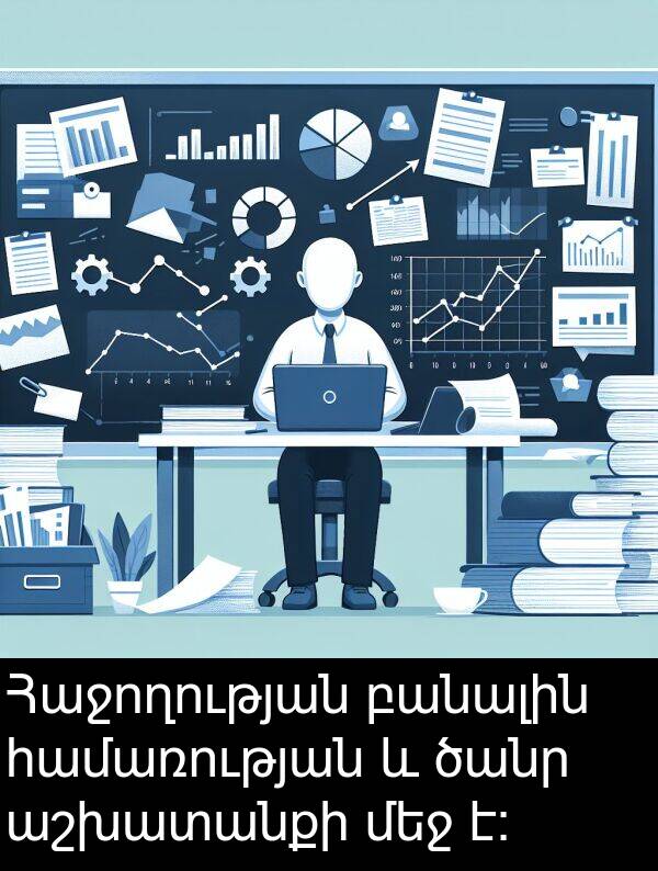 բանալին: Հաջողության բանալին համառության և ծանր աշխատանքի մեջ է: