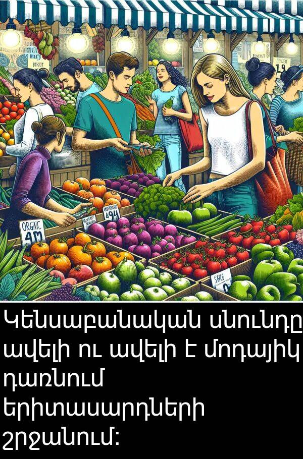 շրջանում։: Կենսաբանական սնունդը ավելի ու ավելի է մոդայիկ դառնում երիտասարդների շրջանում։