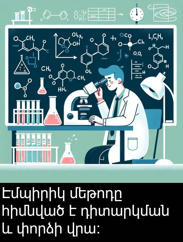 փորձի: Էմպիրիկ մեթոդը հիմնված է դիտարկման և փորձի վրա։