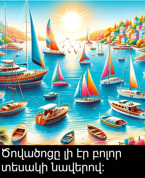 բոլոր: Ծովածոցը լի էր բոլոր տեսակի նավերով: