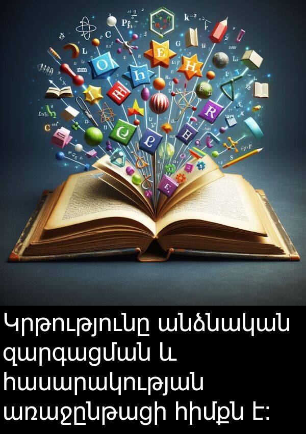 զարգացման: Կրթությունը անձնական զարգացման և հասարակության առաջընթացի հիմքն է։