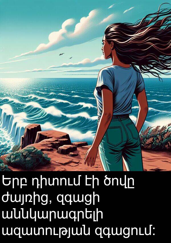 ծովը: Երբ դիտում էի ծովը ժայռից, զգացի աննկարագրելի ազատության զգացում։