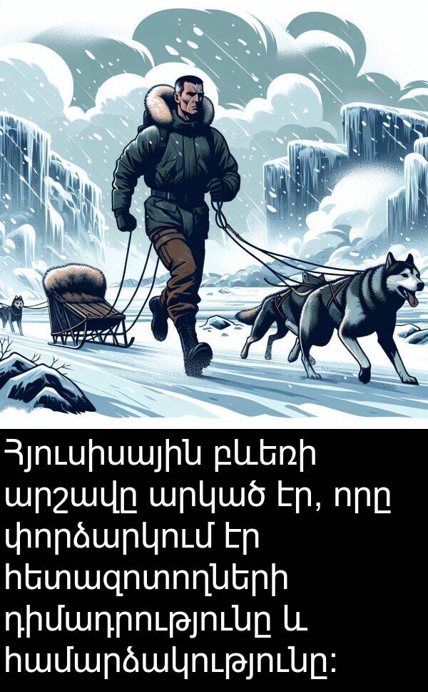փորձարկում: Հյուսիսային բևեռի արշավը արկած էր, որը փորձարկում էր հետազոտողների դիմադրությունը և համարձակությունը: