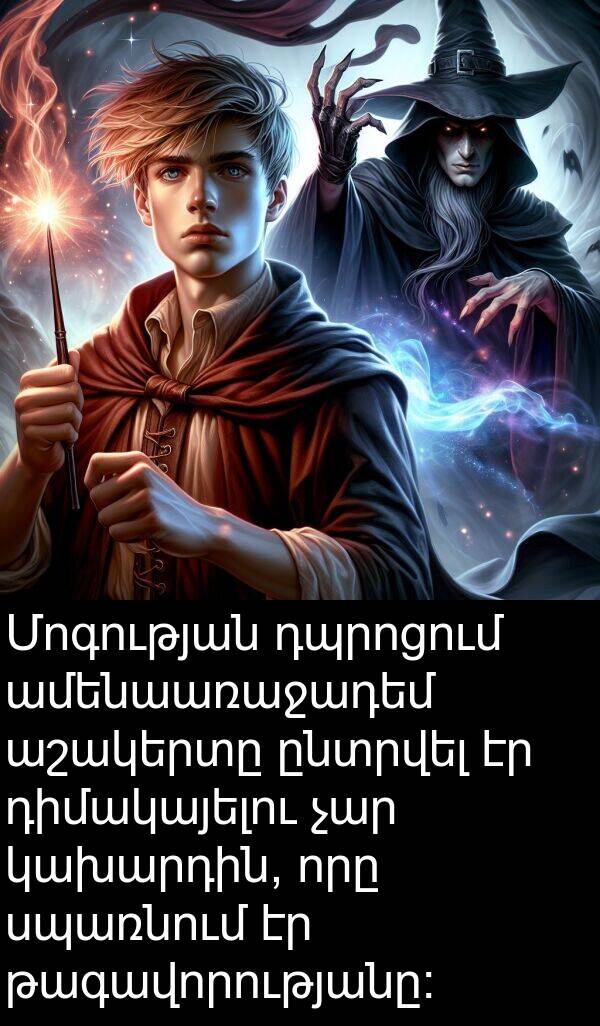 ընտրվել: Մոգության դպրոցում ամենաառաջադեմ աշակերտը ընտրվել էր դիմակայելու չար կախարդին, որը սպառնում էր թագավորությանը։