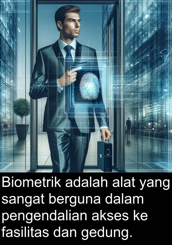 berguna: Biometrik adalah alat yang sangat berguna dalam pengendalian akses ke fasilitas dan gedung.