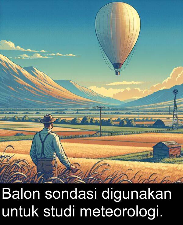 sondasi: Balon sondasi digunakan untuk studi meteorologi.