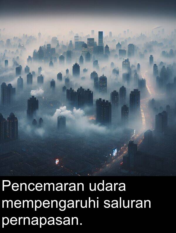 saluran: Pencemaran udara mempengaruhi saluran pernapasan.