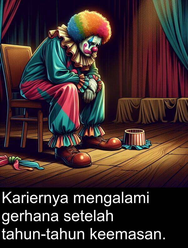 mengalami: Kariernya mengalami gerhana setelah tahun-tahun keemasan.