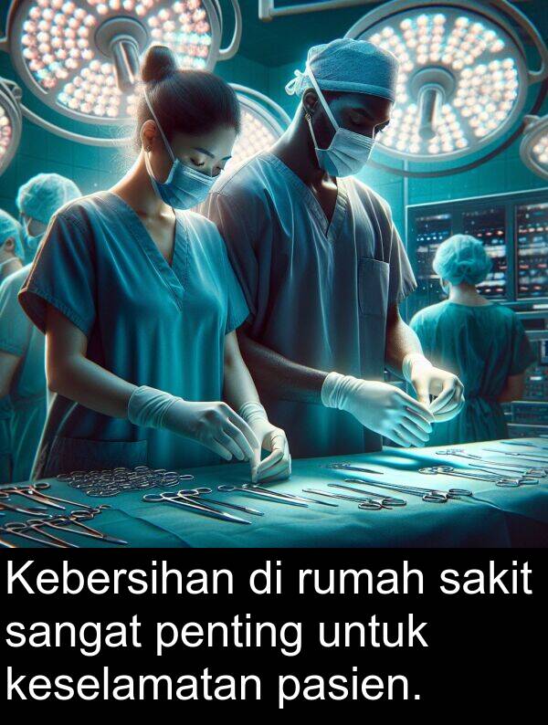 sakit: Kebersihan di rumah sakit sangat penting untuk keselamatan pasien.