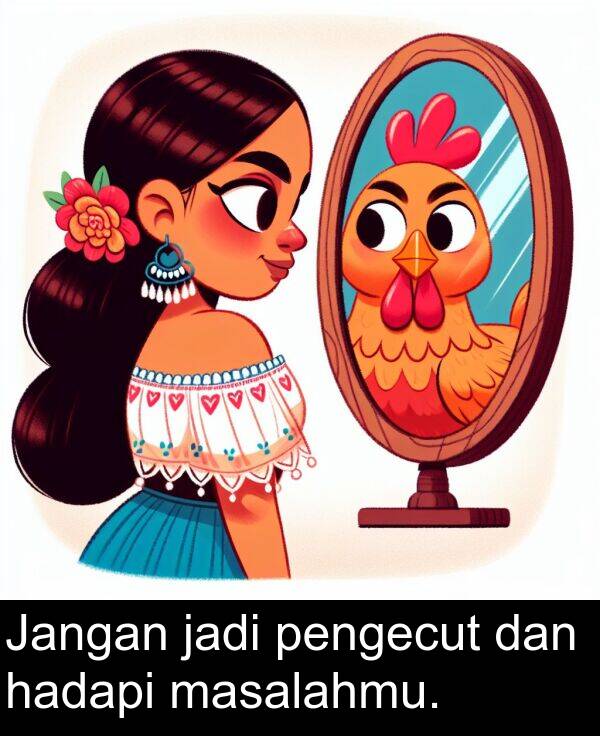 jadi: Jangan jadi pengecut dan hadapi masalahmu.