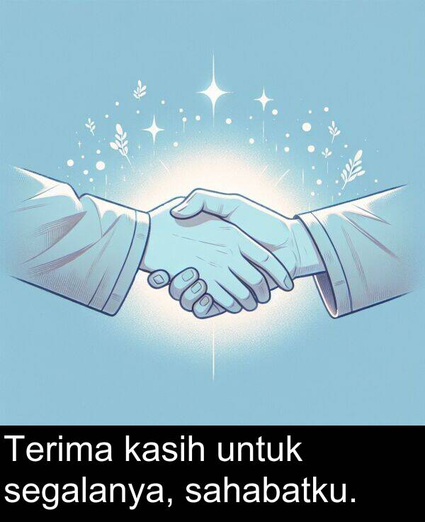segalanya: Terima kasih untuk segalanya, sahabatku.