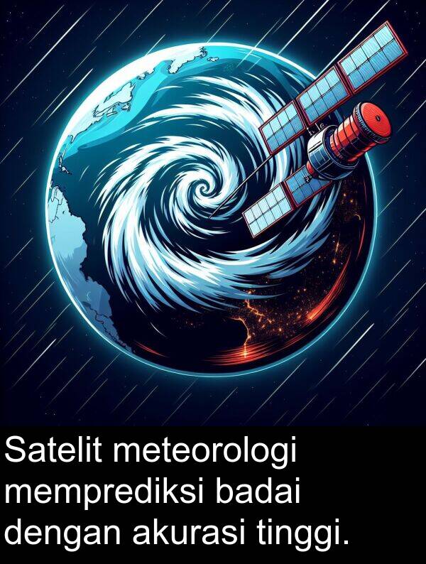 memprediksi: Satelit meteorologi memprediksi badai dengan akurasi tinggi.